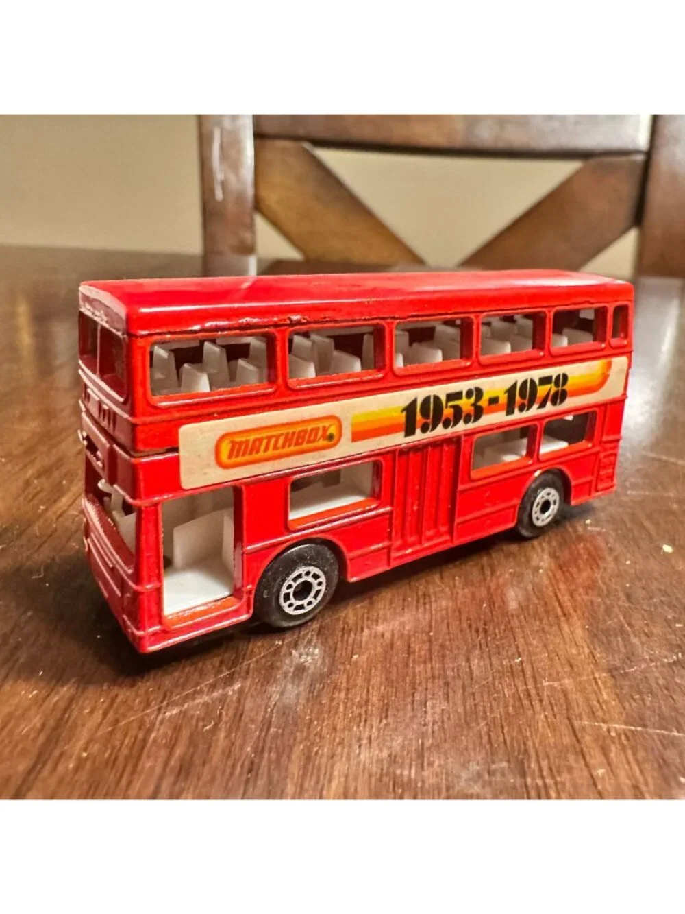 Vintage Matchbox The Londoner Red Double-Decker Bus Die-Cast Model No. 17